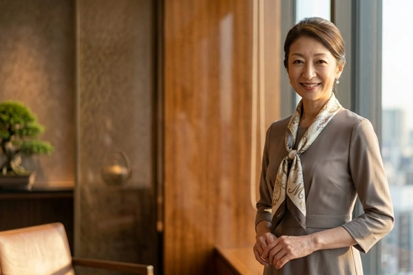 自信に満ちた50代女性の笑顔｜交際クラブで選ばれる熟女の魅力